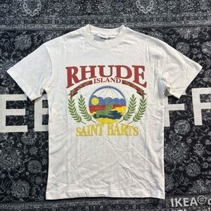 Rhude Island Saint Barts White Tee